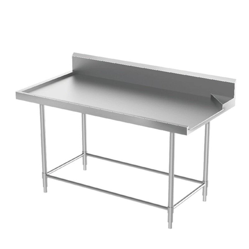 Commercial Stainless Steel Sink Clean Dish Working Table with Backsplash (4 legs)